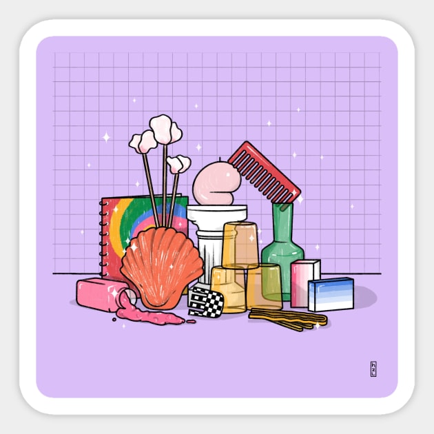 Purple Still Life Sticker by hazal kirikci